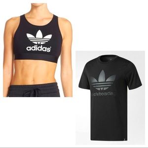 Adidas Bundle Sports Bra and Trefoil Shirt